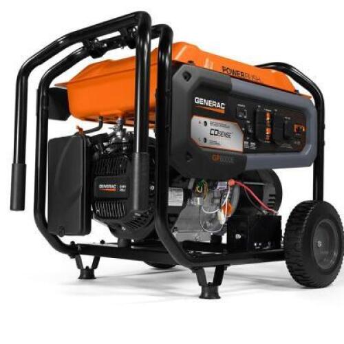 DESCRIPTION: (1) PORTABLE GENERATOR BRAND/MODEL: GENERAC/GP8000E INFORMATION: 10,000 STARTING WATTS, 8000 RUNNING WATTS, ELECTRIC START BROKE, PULL ST