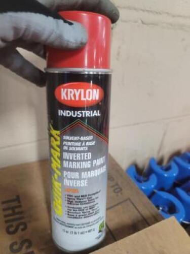 DESCRIPTION: (12) INVERTED MARKING PAINT BRAND/MODEL: KRYLON INDUSTRIAL #06311 INFORMATION: RED RETAIL$: $15.32 EA SIZE: 17 OZ QTY: 12