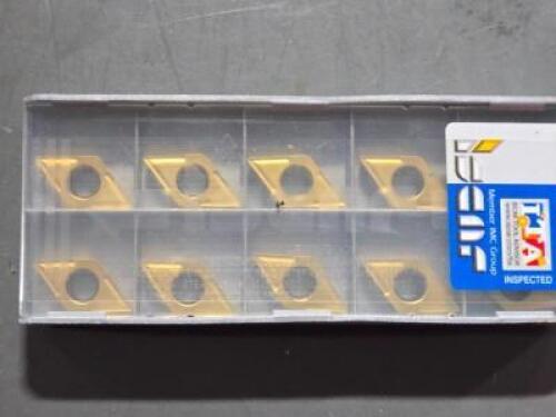 DESCRIPTION: (10) CERMET TURNING INSERTS BRAND/MODEL: ISCAR DCMT 3-1 RETAIL$: $195.00 QTY: 10