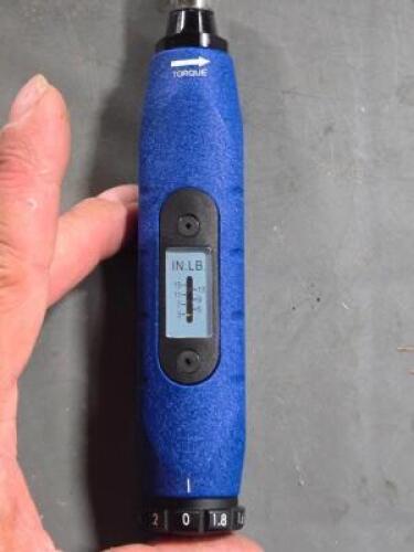 DESCRIPTION: (1) PECISION TORQUE SCREWDRIVER BRAND/MODEL: CDI 58WY92 SIZE: 1/4" DRIVE 3-5 IN LBS RETAIL$: $189.99 QTY: 1