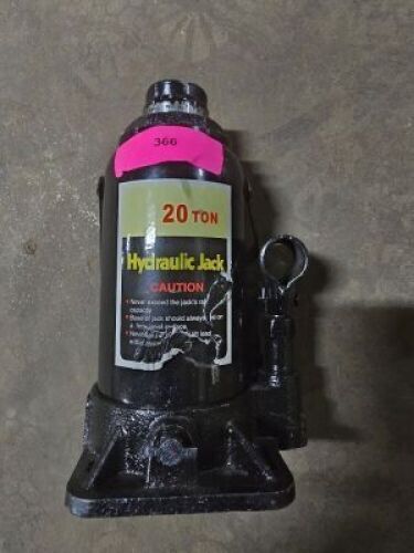 DESCRIPTION: (1) HYDRAULIC JACK BRAND/MODEL: PITTSBURGH SIZE: 20 TON RETAIL$: $60.00 EA QTY: 1