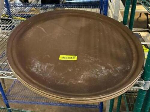 (3) LARGE OVAL SERVING TRAYS