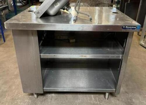 STAINLESS COUNTER WITH ELECTRICAL HOOKUP