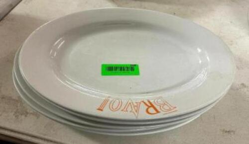 (5) BRAVO LOGO CHINA PLATTERS