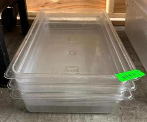 (3) FULL SIZE PLASTIC PANS