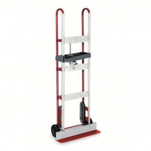 DESCRIPTION: (1) STEEL APPLIANCE HAND TRUCK BRAND/MODEL: DAYTON #3W042 INFORMATION: RED, 700 LB LOAD CAPACITY, STEEL, RATCHET SIZE: 60 IN X 24 IN X 11