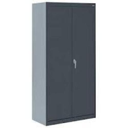DESCRIPTION: (1) STORAGE CABINET BRAND/MODEL: SANDUSKY #CAC1362472-02 INFORMATION: GRAY, STEEL SIZE: 36-in W x 72-in H x 24-in D RETAIL$: $355.00 EA Q