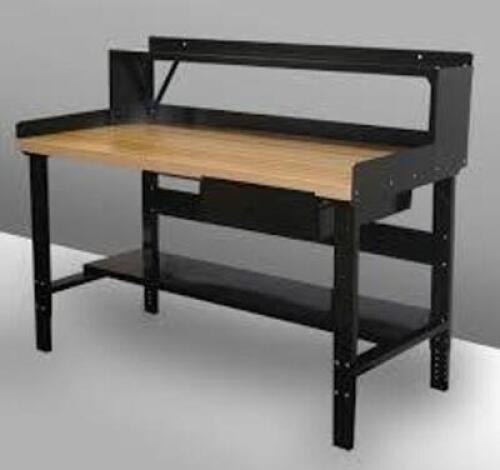 DESCRIPTION: (1) ADJUSTABLE LEG WORKBENCH BRAND/MODEL: HALLOWELL #HWB-BL-ADJ-30ME/1 INFORMATION: BLACK, MUST COME INSPECT SIZE: 36" X 30" X 28 1/4" -