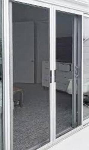 DESCRIPTION: (2) DOOR COVER, SLIDING SCREEN DOORS INFORMATION: WHITE SIZE: SEE INSPECTION QTY: 2