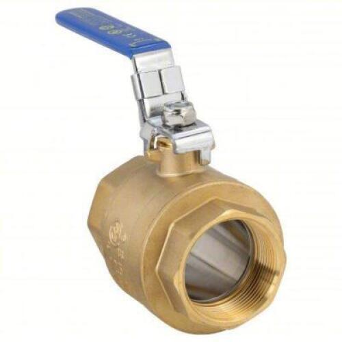 DESCRIPTION: (1) MANUAL TWO WAY BALL VALVE BRAND/MODEL: PRODUCT NUMBER #32H977 INFORMATION: BRASS, STRAIGHT, FNPT X FNPT, TWO-PIECE, LEVER SIZE: 2-1/2
