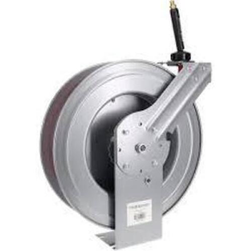 DESCRIPTION: (1) SPRING RETURN HOSE REEL BRAND/MODEL: PRO SOURCE #2810035010PRO INFORMATION: SILVER SIZE: 3/8" X 50' RETAIL$: $241.08 EA QTY: 1