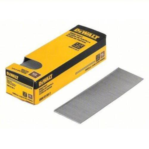 DESCRIPTION: (2) BOXES OF (2500) BRAD NAILS BRAND/MODEL: DEWALT #52NY87 INFORMATION: VINYL COATED,PK2500: BRADS, FLAT, SMOOTH, STEEL SIZE: 1 1/2" L ,
