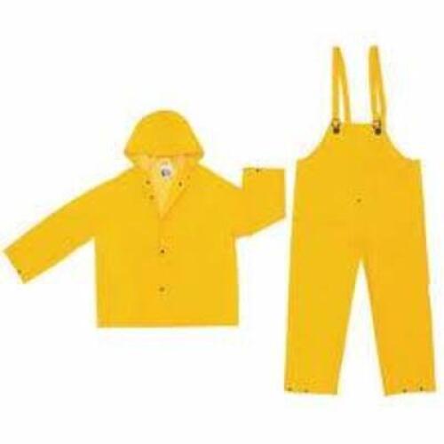 DESCRIPTION: (5) CLASSIC RAINWEAR SUIT BRAND/MODEL: RIVER CITY #2003XL INFORMATION: YELLOW, STEEL SIZE: XL RETAIL$: $11.67 EA QTY: 5