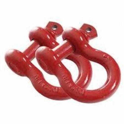 DESCRIPTION: (4) D RING SHACKLES INFORMATION: RED SIZE: 1/2" RETAIL$: $20.00 EA QTY: 4