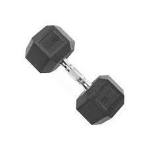 DESCRIPTION: (1) STANDARD RUBBER COATED DUMBBELL BRAND/MODEL: CAP #SDR1-050 SIZE: 50 LB RETAIL$: $55.00 EA QTY: 1