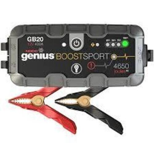 DESCRIPTION: (2) BOOSTER PACK, JUMP STARTER BRAND/MODEL: NOCO GENIUS #GB30 SIZE: 12V, 400 AMP RETAIL$: $174.99 EA QTY: 2