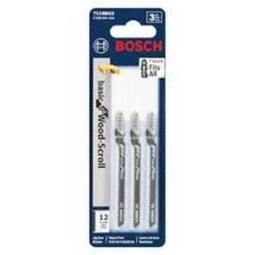 DESCRIPTION: (5) PACKS OF (3) JIG SAW BLADES BRAND/MODEL: BOSCH #T119BO3 INFORMATION: 12 TEETH PER INCH SIZE: 3-1/4" RETAIL$: $4.19 EA QTY: 5