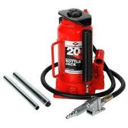 DESCRIPTION: (1) AIR / HYDRAULIC BOTTLE JACK BRAND/MODEL: AMERICAN FORGE & FOUNDRY #5520B SIZE: 20 TON CAPACITY RETAIL$: $429.84 EA QTY: 1
