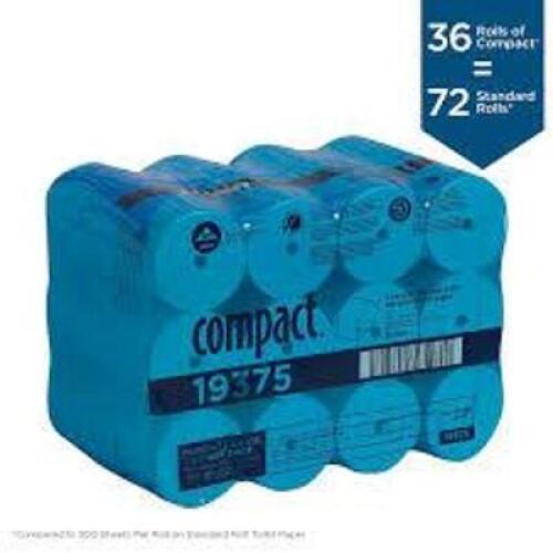 DESCRIPTION: (1) CASE OF (12) TOILET PAPER BRAND/MODEL: COMPACT #19375 RETAIL$: $82.39 EA QTY: 1