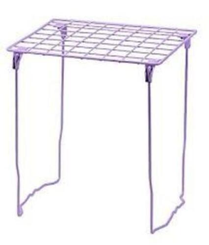 DESCRIPTION: (5) WIRE LOCKER STAC A SHELF BRAND/MODEL: LOCKERMATE INFORMATION: PURPLE SIZE: 12.5X10X11.5 RETAIL$: $6.69 EA QTY: 5