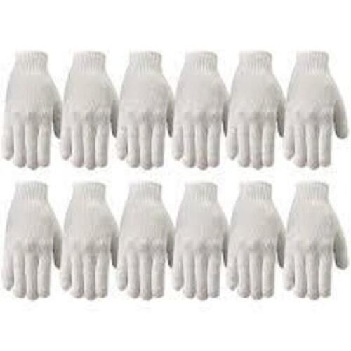 DESCRIPTION: (3) PACKS OF (12) PAIRS OF WORK GLOVES BRAND/MODEL: CORDOVA #3480L INFORMATION: WHITE COTTON AND POLYESTER SIZE: MEDIUM/LARGE RETAIL$: $6