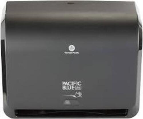 DESCRIPTION: (2) MINI AUTOMATED TOUCHLESS PAPER TOWEL DISPENSER BRAND/MODEL: GEORGIA-PACIFIC #54518 INFORMATION: 54518, BLACK, PLASTIC SIZE: 9" RETAIL
