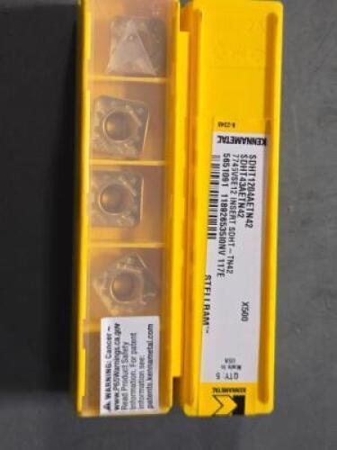 DESCRIPTION: (20) CARBIDE MLLING INSERTS BRAND/MODEL: KENNAMETAL SDHT1204AETN42 RETAIL$: $539.58 QTY: 20