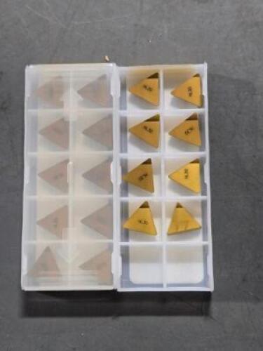 DESCRIPTION: (18) CARBIDE TURNING INSERTS BRAND/MODEL: KENNAMETAL TPG322A RETAIL$: $340.20 QTY: 18