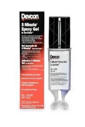 DESCRIPTION: (3) 5 MINUTE EPOXY HARDENER BRAND/MODEL: DEVCON INFORMATION: 1500 PSI STRENGTH SIZE: 8.5 OZ RETAIL$: $19.45 EA QTY: 3