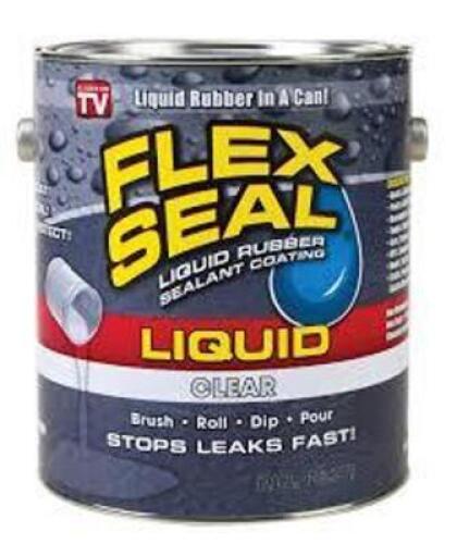 DESCRIPTION: (1) LIQUID RUBBER BRAND/MODEL: FLEX SEAL INFORMATION: CLEAR SIZE: 128 FL OZ RETAIL$: $109.00 EA QTY: 1