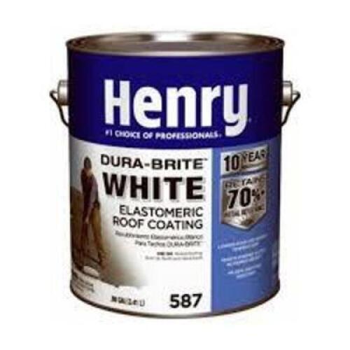 DESCRIPTION: (1) ELASTOMERIC ROOF COATING BRAND/MODEL: HENRY DURA-BRITE INFORMATION: WHITE SIZE: 1 GALLON RETAIL$: $38.95 EA QTY: 1