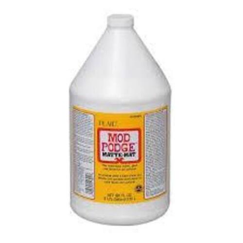 DESCRIPTION: (2) WATER BASED SEALER GLUE FINISH BRAND/MODEL: MOD PODGE INFORMATION: MATE SIZE: 1 GALLON RETAIL$: $37.45 EA QTY: 2