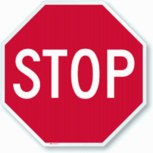 DESCRIPTION: (1) STOP SIGN INFORMATION: ALUMINUM RETAIL$: $27.05 EA QTY: 1