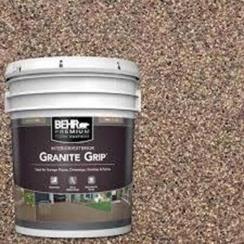 DESCRIPTION: (1) GRANITE GRIP BRAND/MODEL: BEHR INFORMATION: TAN SIZE: 5 GALLON RETAIL$: $302.00 EA QTY: 1