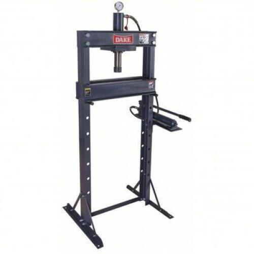 DESCRIPTION: (1) HYDRAULIC PRESS BRAND/MODEL: DAKE/40F054 INFORMATION: MANUAL PUMP, H FRAME, 8" STROKE, 10 TON FRAME CAPACITY, 24OZ RESERVOIR CAPACITY