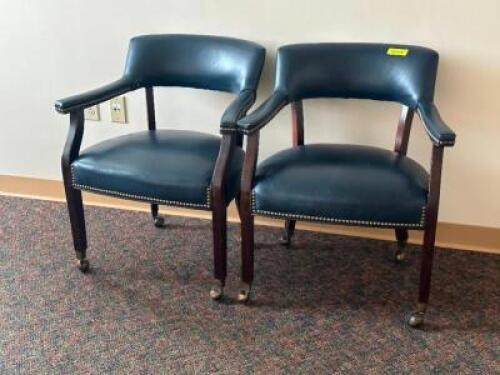 (2) - ROLLING ARM CHAIRS