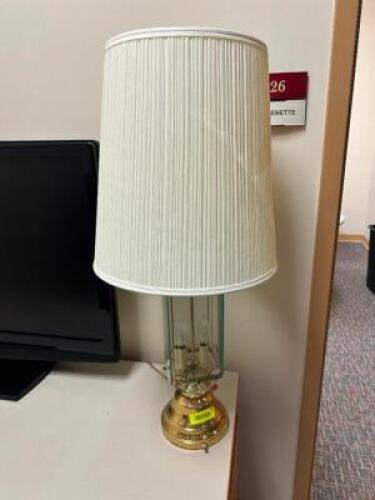 (2) - GLASS TABLE LAMPS