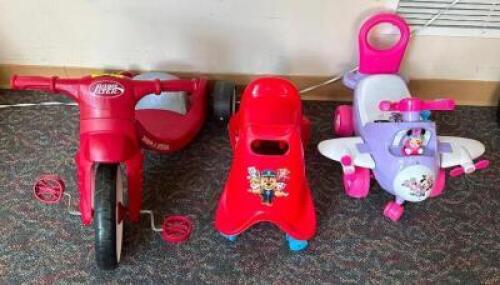 (3) CHILDREN'S RIDE ON TOYS