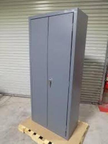 DESCRIPTION: (1) STORAGE CABINETBRAND/MODEL: DURHAMINFORMATION: STEEL, GRAYSIZE: 18" X 36" X 84"RETAIL$: $356.49 EAQTY: 1