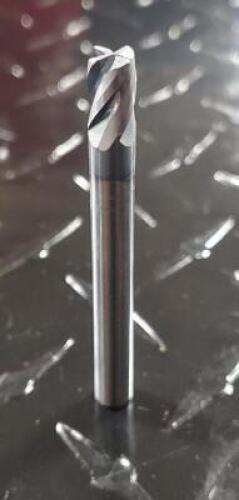 DESCRIPTION: (6) SOLID CARBIDE EXOTIC VARIABLE HELIX END MILL BRAND/MODEL: HARVEY TOOL/52316-C6 ADDITIONAL INFORMATION: 4 FLUTE ALTIN COATED VARIABLE