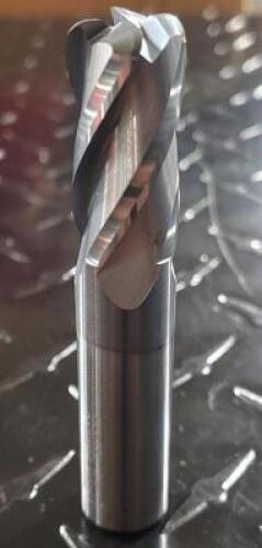 DESCRIPTION: (6) 4 FLUTE SOLID CARBIDE ENDMILLS BRAND/MODEL: HERTEL 41749698 RETAIL$: $81.43 EACH SIZE: 5/8" QTY: 6