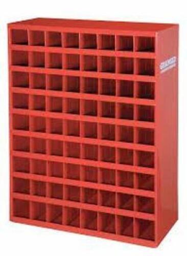 DESCRIPTION: (1) PIGEONHOLE BIN UNIT BRAND/MODEL: DURHAM #5JEM3 INFORMATION: GRAY SIZE: 34 IN X 12 IN X 42 IN, 72 COMPARTMENTS RETAIL$: $450.00 EA QTY