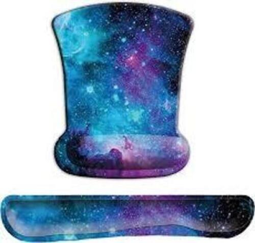 DESCRIPTION: (5) KEYBOARD AND MOUSE WRIST REST BRAND/MODEL: INSTEN INFORMATION: GALAXY COLOR PATTERN RETAIL$: $21.99 EA QTY: 5