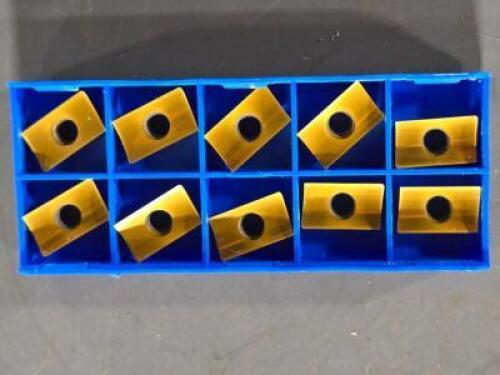 DESCRIPTION: (10) CARBIDE MILLING INSERTS BRAND/MODEL: STELLRAM APEX1604PDFR-701 RETAIL$: $217.51 QTY: 10