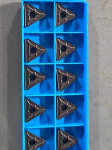 DESCRIPTION: (10) CARBIDE TURNING INSERTS BRAND/MODEL: WALTER TNMG 434 M5 5615 RETAIL$: $234.00 QTY: 10