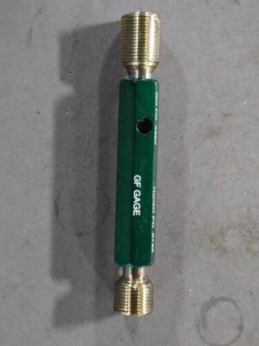 DESCRIPTION: (3) PLUG THREAD GAGE BRAND/MODEL: GF GAGE 55210312 SIZE: 5/8-11 THREAD RETAIL$: $535.59 QTY: 3