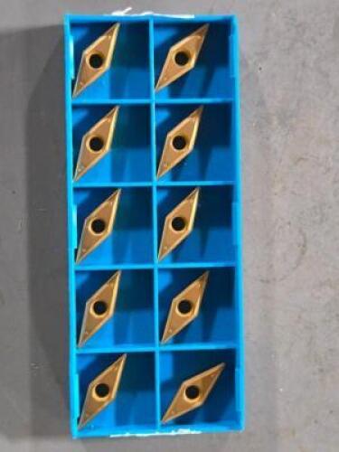 DESCRIPTION: (10) CARBIDE TURNING INSERTS BRAND/MODEL: INGERSOLL VBMT331MT TT8115 RETAIL$: $242.20 QTY: 10