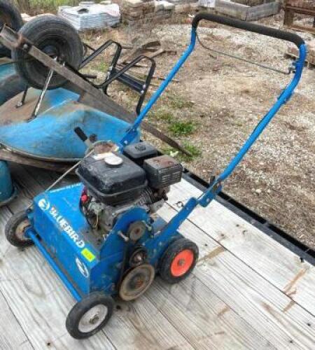DESCRIPTION: 18" 160CC FLAIR BLADE POWER RAKE BRAND/MODEL: BLUEBIRD PR18H5FA INFORMATION: WORKING CONDITION UNKNOWN - SOLD AS IS QTY: 1