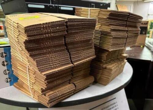 (4)- BUNDLES OF 5X5X5 SHIPPING BOXES