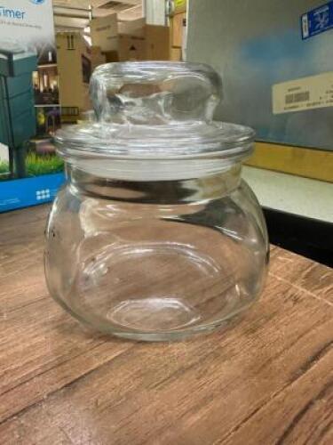 (6)- SEALABLE GLASS JARS